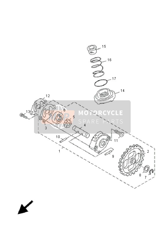 Yamaha XF50 4T GIGGLE 2009 Oil Pump for a 2009 Yamaha XF50 4T GIGGLE